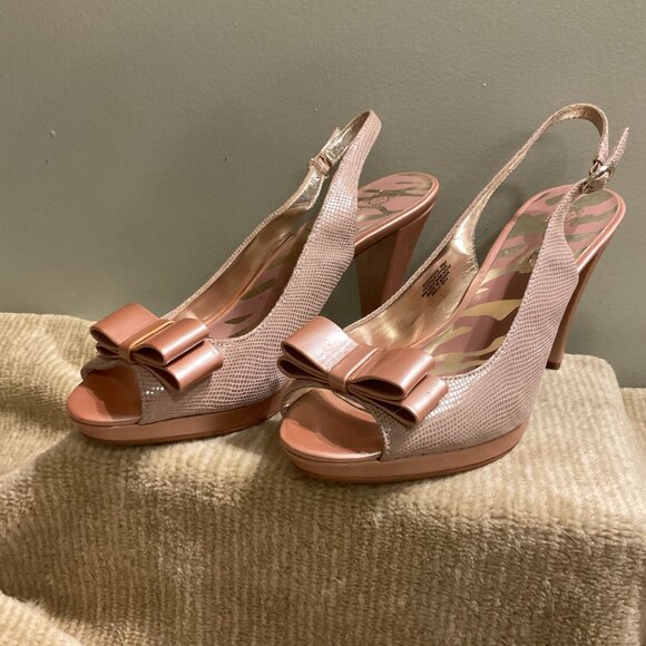 Anne Klein Dress 3.5" Heels Sling Back, Toe Out Sandel Shoes - Picture 2 of 4